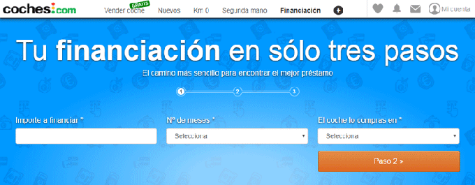 Financiación Coches com paso 1