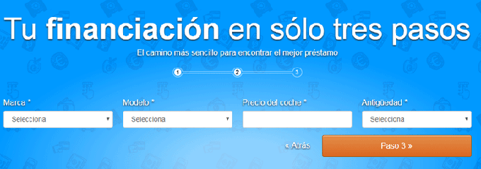 Financiación Coches com paso 2