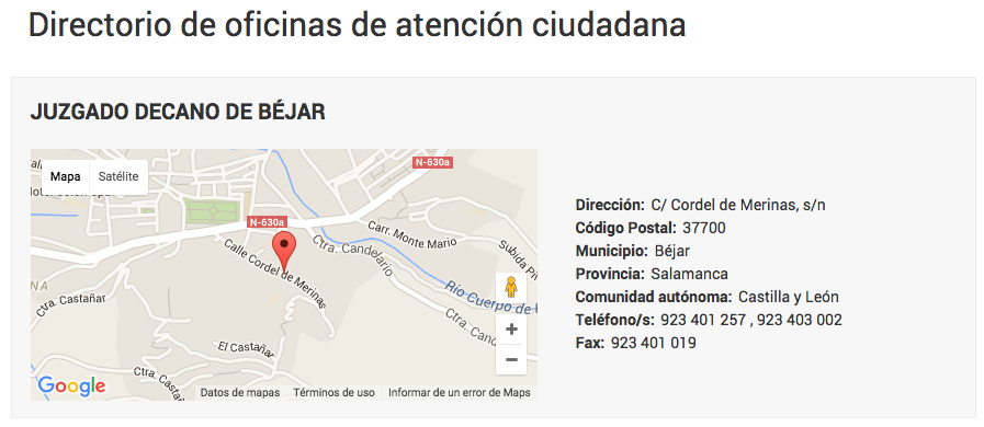 Oficinas Atención Ciudadana Béjar