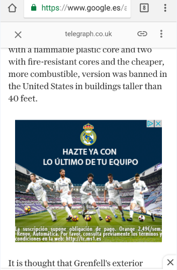 Publicidad movil Real Madrid