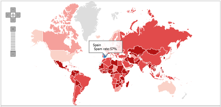 Spam by countrys Trendmicro com