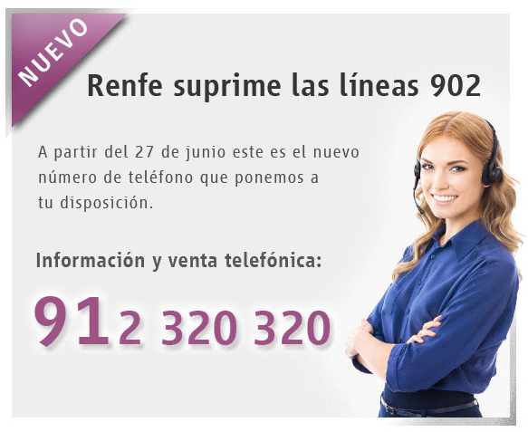 Teléfono de información y venta de RENFE 2017