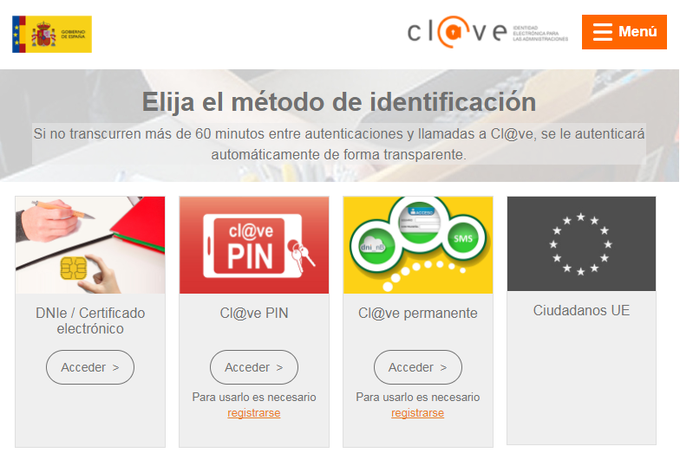 Alta sistema Cl@ve