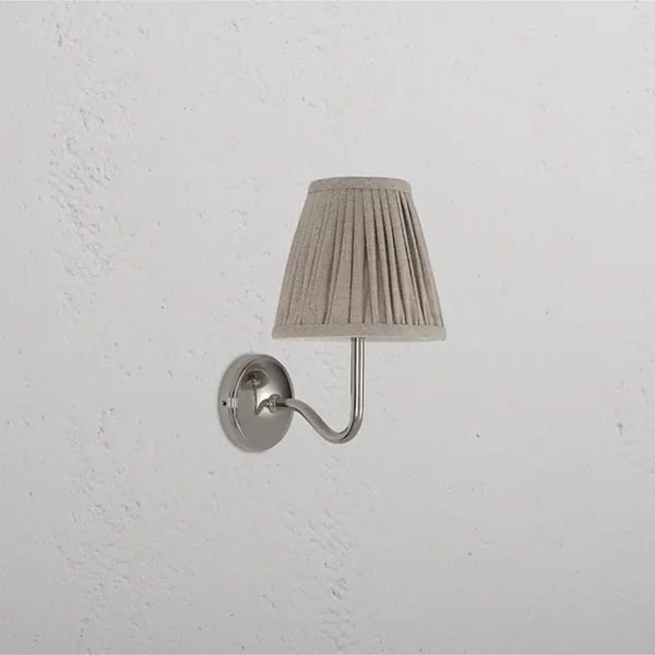 Aplique de pared modelo Malvern pequeño con pantalla plisada (Corston)