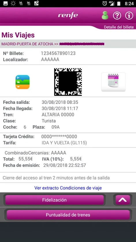 Billete de tren renfe app de renfe