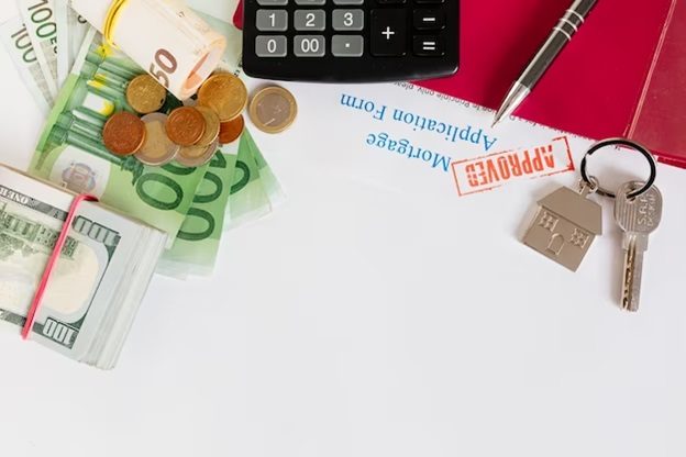 Billetes de varios paises y llaves