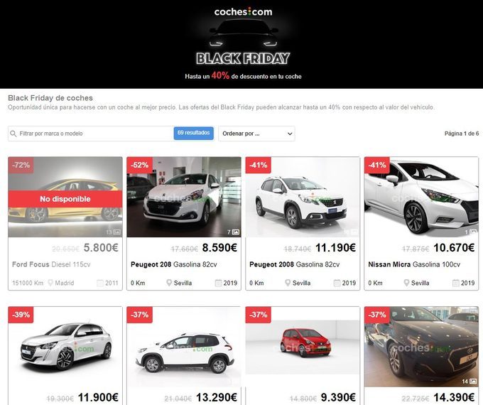Black Friday coches 2019