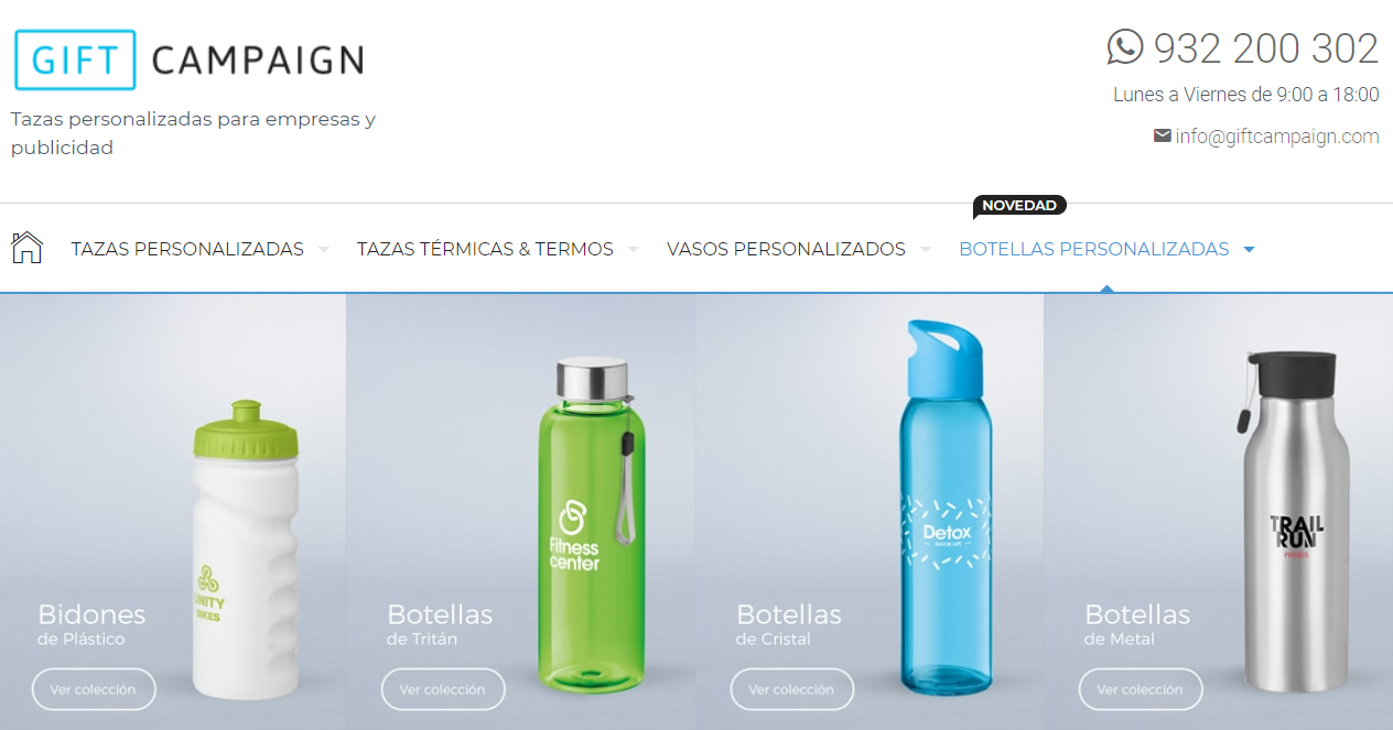 Botellas personalizadas de Gift Campaign