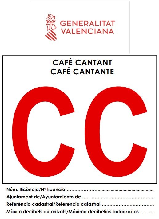 Cartel informativo Café Cantante CC Comunidad valenciana 2023