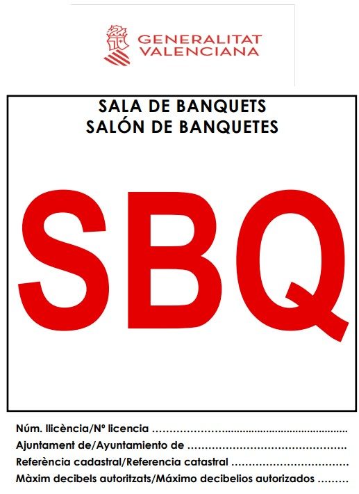 Cartel informativo Salón de Banquetes SBQ Comunidad valenciana 2023