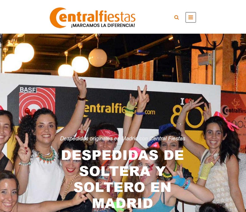 Central de Fiestas pagina web