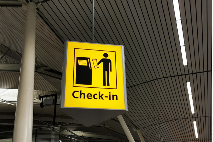 Check-in en un aeropuerto
