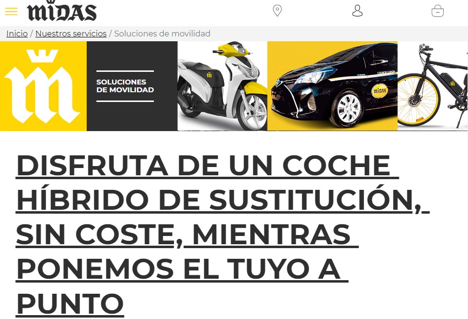 Coche de sustitución Midas