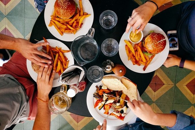 Comida en un restaurante