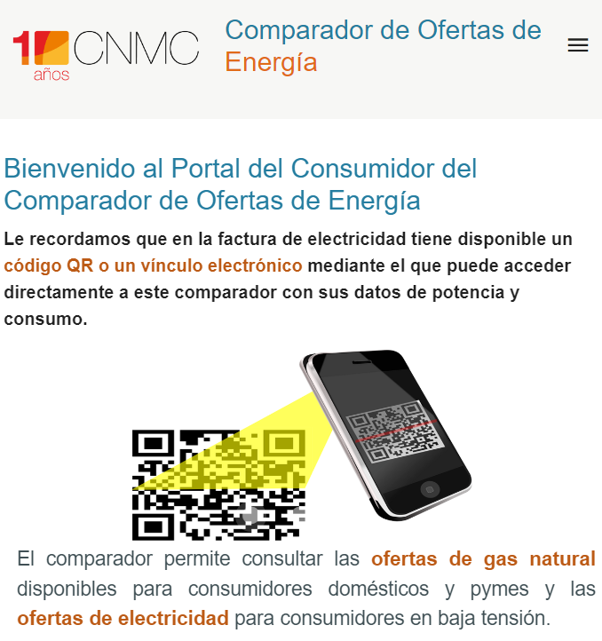 Comparador de Ofertas de Energía CNMC