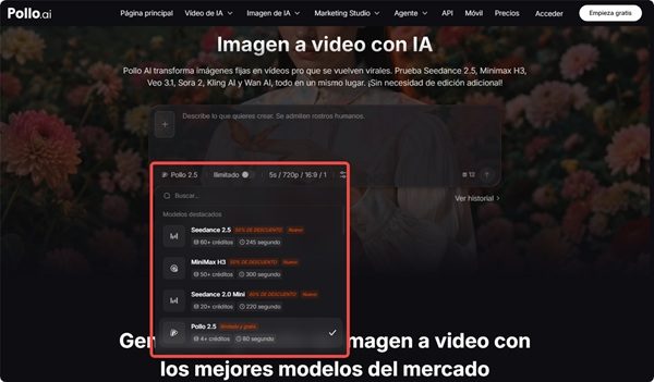 Convertir foto a video generativo online