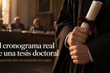 Tesis doctoral en España: cronograma real y por qué tres años se convierten en cuatro