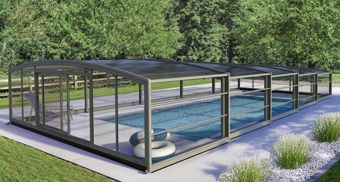 Cubierta de piscina modelo Spacio de Abrideal