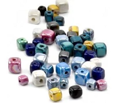 Cubos de porcelana para collares y pulseras