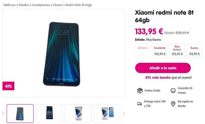 Detalle de un producto de venta en Cash Converters