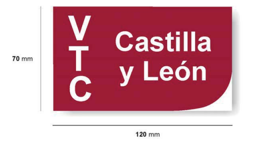 Distintivo VTC Castilla y León trasero