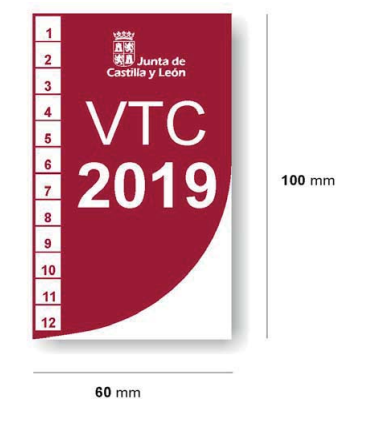 Distintivo VTC Castilla y León delantero