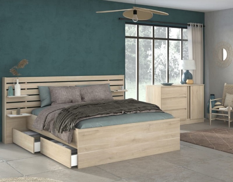 Dormitorio de estilo rústico modelo Eik (Miroytengo)