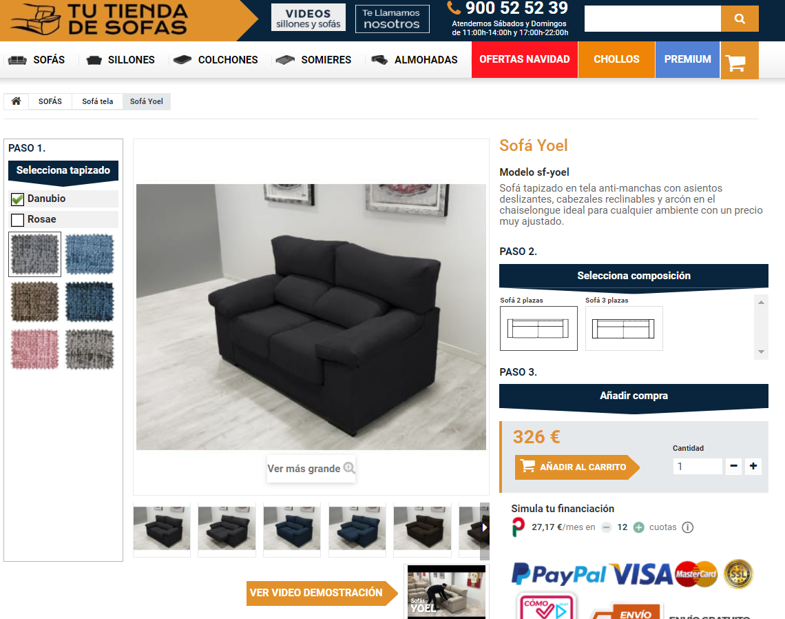 Ficha detalle sofa