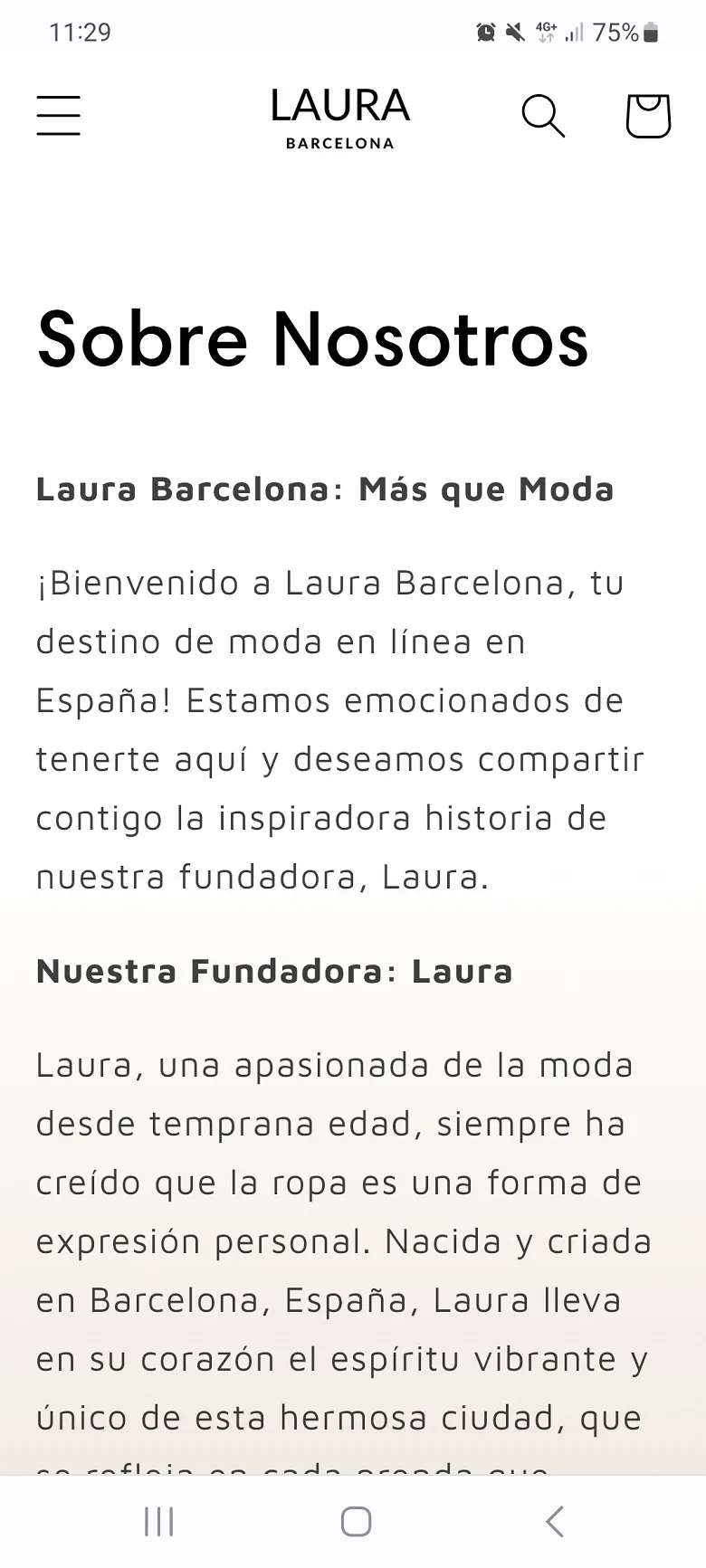 Laura Barcelona página Sobre nosotros