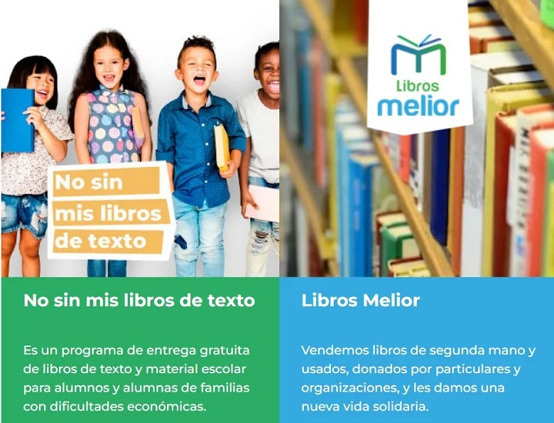 Libros de texto usados Fundacion Melior