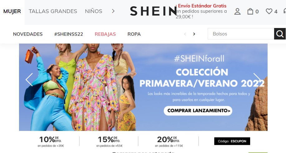 Página web de Shein España