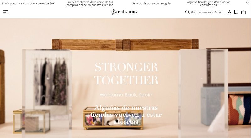 Página web de Stradivarius stronger together
