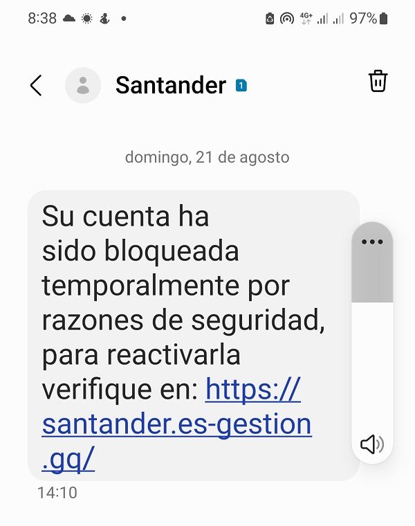 Phishing Banco Santander