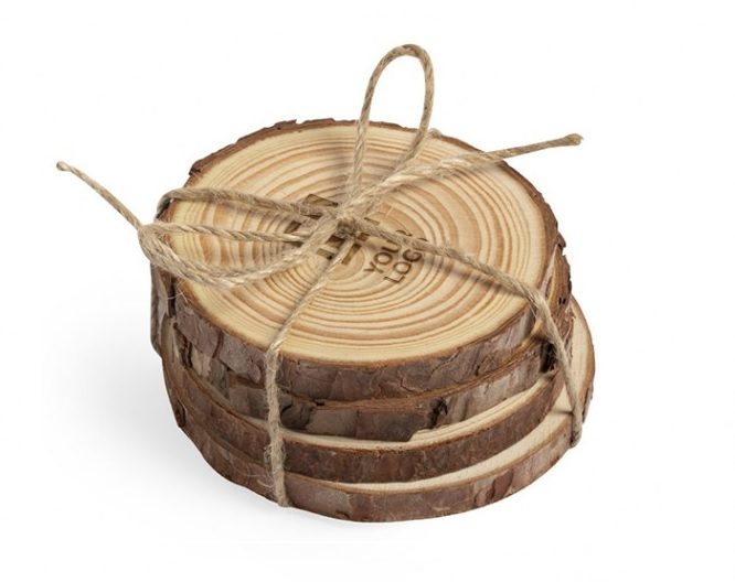 Posavasos de madera natural (Giftcampaign.es)