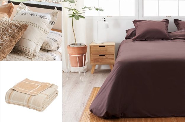 Ropa de cama en colores neutros y cálidos (La Mallorquina)