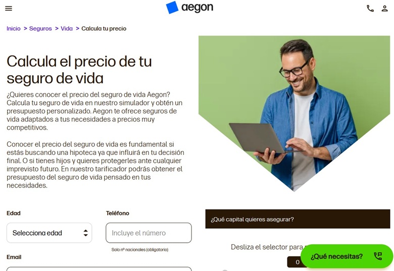 Simulador seguro de vida AEGON