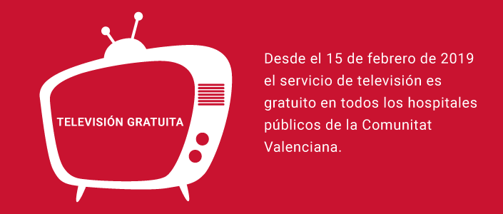 TV gratis en hospitales Comunidad Valenciana desde 15 02 2019