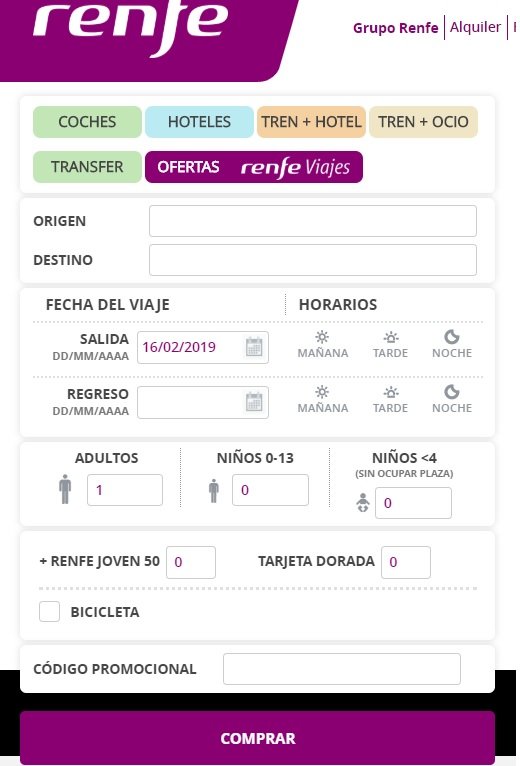 Contaminar filtrar Registrarse Comprar billetes de RENFE por Internet (actualizado 2022)