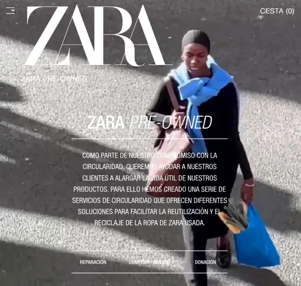 Zara pre-owned web de Zara